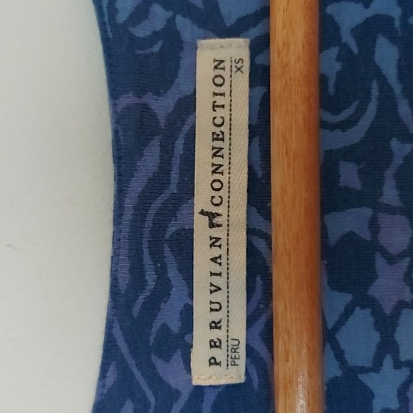 NWOT Peruvian Connection Tilework Tunic 1/2 Sleeve Abstract Top Size XS - Picture 7 of 9